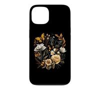 Custodia per iPhone 13 Vintage Pressed Flowers Butterflies Floral Boho Wildflowers