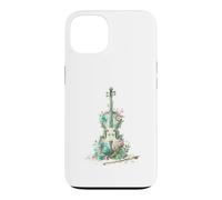 Custodia per iPhone 13 Violoncello Floreale Vintage Musica Classica