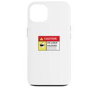 Custodia per iPhone 13 VR Player Gamer Hazard Warning Realtà virtuale (arte sul retro)