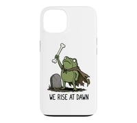 Custodia per iPhone 13 We Rise At Dawn Season Spooky Frog Meme Zombie Halloween