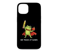 Custodia per iPhone 13 We Teach at Dawn Funny Teacher Frog Back to School Men Women