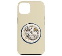 Custodia per iPhone 13 Weimaraner cane dorme con cuccia per cani e cibo durante il sonno
