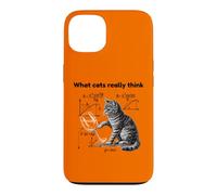 Custodia per iPhone 13 What Cats Really Think Funny Cat Physics Humor Men Women