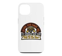 Custodia per iPhone 13 When God Made Me Grinned Sarcastico Christian Citazione
