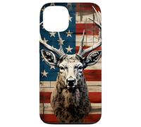 Custodia per iPhone 13 Whitetail Deer Buck Hunting Vintage Hunter American USA