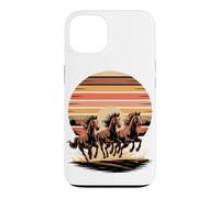 Custodia per iPhone 13 Wild Horses Running Free Equestrian Horse Lover