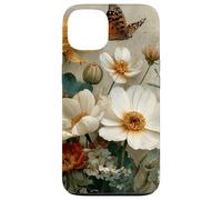 Custodia per iPhone 13 Wildflower Butterfly Floral Botanical Nature Flower Vintage
