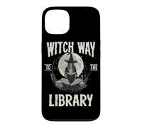 Custodia per iPhone 13 Witch Way to the Library Libro spettrale di Halloween Witch Lover
