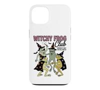 Custodia per iPhone 13 Witchy Frog Club Midnight Only On Halloween Frog Coven