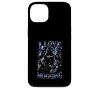 Custodia per iPhone 13 Wolf Love Mogging Divertente Gen-Z Meme