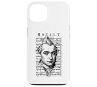 Custodia per iPhone 13 Wolfgang Amadeus Mozart Spartito Classico Note Vintage