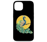 Custodia per iPhone 13 Womens Girls Kid Beautiful Yellow Moon Elegant Peacock Lover