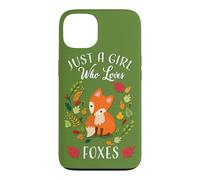 Custodia per iPhone 13 Womens Kids Fall Leaves Boho Just A Girl Who Loves Foxes