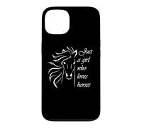 Custodia per iPhone 13 Womens Kids Just A Girl Who Loves Horses