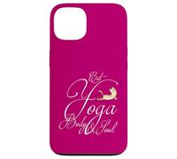 Custodia per iPhone 13 Yoga Cat Namaste sulla meditazione Sport Karma Funny