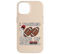 Custodia per iPhone 14 100 Days Of School Football americano 100th Day Ragazzi Bambini Uomini