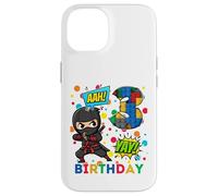 Custodia per iPhone 14 3° compleanno ragazzo Ninja Blocks Master Builder Kids