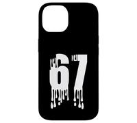 Custodia per iPhone 14 67 Numero gocciolante Stile Bold Minimal Graphic Design
