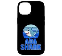 Custodia per iPhone 14 Ada Shark Family Reunion Squad Nome Cognome