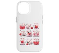 Custodia per iPhone 14 Adorable Bunny with Hearts and Yarn