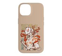 Custodia per iPhone 14 Aesthetic Japanese Kabuki Kitsune Mask Demon Samurai Girl