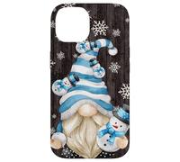 Custodia per iPhone 14 Aesthetic Snowflake Pattern With Snowman And Winter Gnome