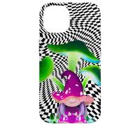 Custodia per iPhone 14 Alt Gnome Scacchiera Fungo Art