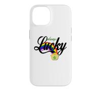 Custodia per iPhone 14 Always Lucky - Barattolo di monete con arcobaleno