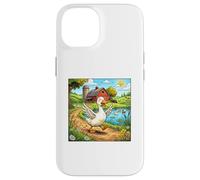 Custodia per iPhone 14 Anatra Happy Farm
