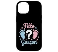 Custodia per iPhone 14 Annonce grossese sexe bebe baby shower fille ou garcon