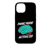 Custodia per iPhone 14 Anxiety Humor Panic Mode Activated Brain