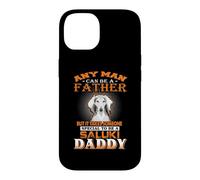 Custodia per iPhone 14 Any Man Can Be A Father Saluki Daddy Funny Dog Dad