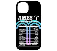 Custodia per iPhone 14 Ariete Valori nutrizionali Segno zodiacale Astrologia Blu Viola