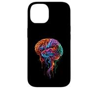 Custodia per iPhone 14 Arte fluida astratta di anatomia del cervello colorato