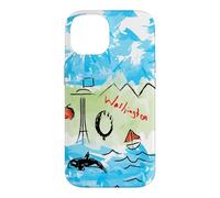 Custodia per iPhone 14 Artsy State of Washington Design, Nord-Ovest