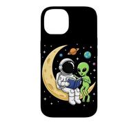 Custodia per iPhone 14 Astronauta Libro di Lettura Pianeti Alieni Galaxy Universo Bambini