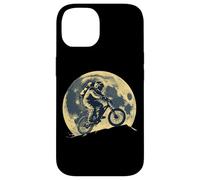 Custodia per iPhone 14 Astronauta Mountain Biker Moon Space Cool Mountain Bike