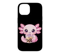 Custodia per iPhone 14 Axolotl Bere Boba Tea Kawaii Tapioca Bubble Milk Tea