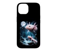 Custodia per iPhone 14 Axolotl Ululando alla Luna 90's Retro
