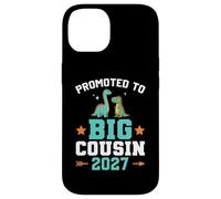 Custodia per iPhone 14 Bambini promossi a Big Cousin 2027 Dinosaur New Baby Shower
