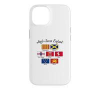 Custodia per iPhone 14 Bandiera anglosassone regni d'Inghilterra scritta nera