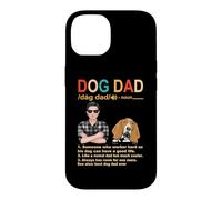 Custodia per iPhone 14 Basset Hound Dog Dad Definition Funny Fathers Day