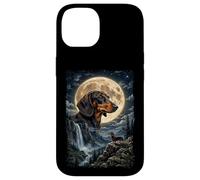 Custodia per iPhone 14 Bassotti con Luna - cani