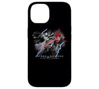 Custodia per iPhone 14 Batman v Superman Lightning v Heat Vision