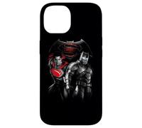 Custodia per iPhone 14 Batman v Superman Stand Off