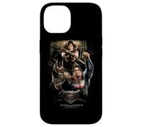 Custodia per iPhone 14 Batman v Superman Three in Action