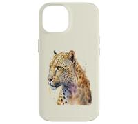 Custodia per iPhone 14 Bellissimo ritratto leopardo acquerello
