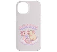 Custodia per iPhone 14 Besties Axolotl Capybara Bubble Tea Carino Kawaii Anime Animale