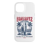 Custodia per iPhone 14 Biarritz France Surf Summer - Stampa invecchiata