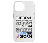 Custodia per iPhone 14 Bladder Cancer Warriors I Am The Storm, I Will Survive